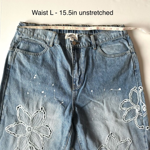 Oli & Hali Floral Embroidered Straight Jeans - Picture 7 of 9